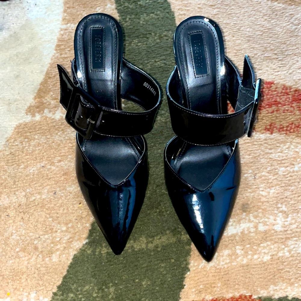 Forever 21 Faux Patent Leather Mules